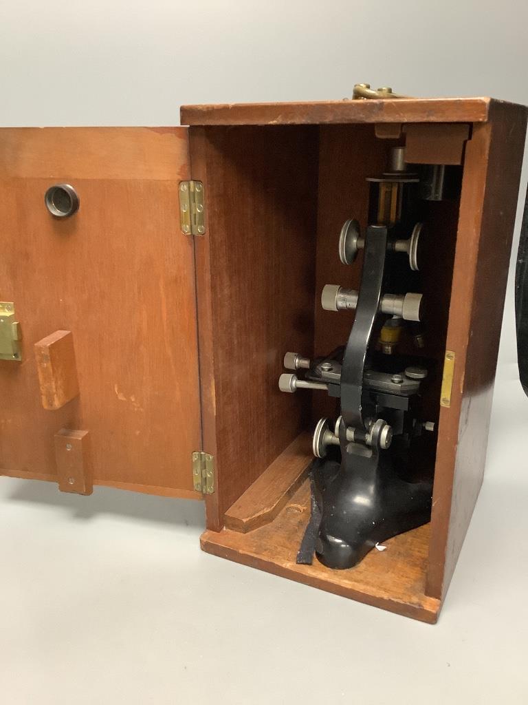 A Beck, London cased microscope